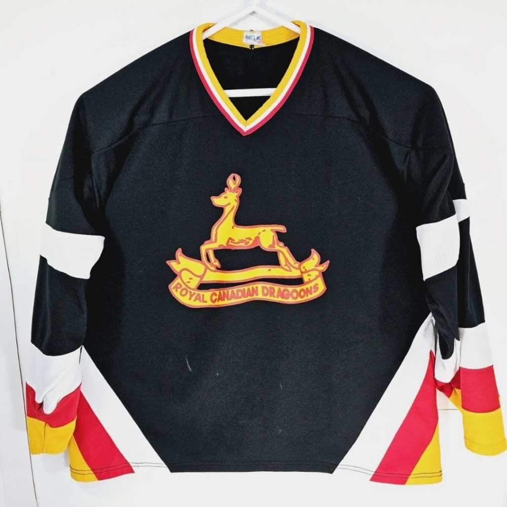Royal Canadian Dragoons Size 3XL Hockey Jersey #1 Military Black